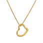 Gold Heart Necklace crafted in 925 solid sterling silver an dipped in 18k yellow gold for added luxury.