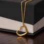 Gold Heart Necklace crafted in 925 solid sterling silver an dipped in 18k yellow gold for added luxury.