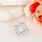 14k Gold Finish Knot Pendant Love Necklace