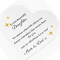 To Our Beautiful Daughter Printed Heart Shaped Acrylic Plaque