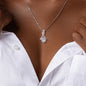 4k White Gold Necklace Pendant Embellished With Cubic Zirconia Crystals