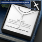Personalised Engraved Cross Pendant Necklace with Inspirational Message Card that carries deep significance for the wearer. The gorgeous Polished Stainless Steel Cross can be further personalised on the back with a name, date, or short message up to 20 characters.