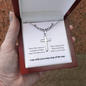 Personalised Engraved Cross Pendant Necklace with Inspirational Message Card that carries deep significance for the wearer. The gorgeous Polished Stainless Steel Cross can be further personalised on the back with a name, date, or short message up to 20 characters.