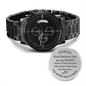 First Fathers Day Gift Watch with a lovely personalised message for Daddy on the back.