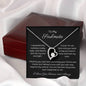 To My Soulmate Heart Shape Pendant Necklace 14k white gold finish or 18k yellow gold finish 6.5mm round cut cubic zirconia stone with a heartfelt soulmate message