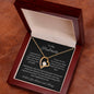 To My Soulmate Heart Shape Pendant Necklace 14k white gold finish or 18k yellow gold finish 6.5mm round cut cubic zirconia stone with a heartfelt soulmate message