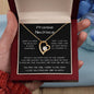 Promise Heart Shape Pendant Necklace 14k white gold finish or 18k yellow gold finish 6.5mm round cut cubic zirconia stone with a heartfelt promise message