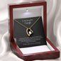 14k or 18k Gold finish heart pendant necklace embellished with smaller crystals