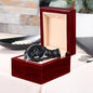 A personalized Groomsman gift that can withstand constant use, this Engraved Design Black Chronograph Watch is the perfect gift for your wedding party. A fun thoughtful groomsmen gift and a long-lasting keepsake