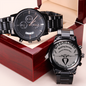 A personalized Groomsman gift that can withstand constant use, this Engraved Design Black Chronograph Watch is the perfect gift for your wedding party. A fun thoughtful groomsmen gift and a long-lasting keepsake