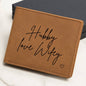 Personalised Graphic Leather Wallet "Hubby Love Wifey"