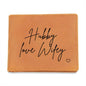 Personalised Graphic Leather Wallet "Hubby Love Wifey"