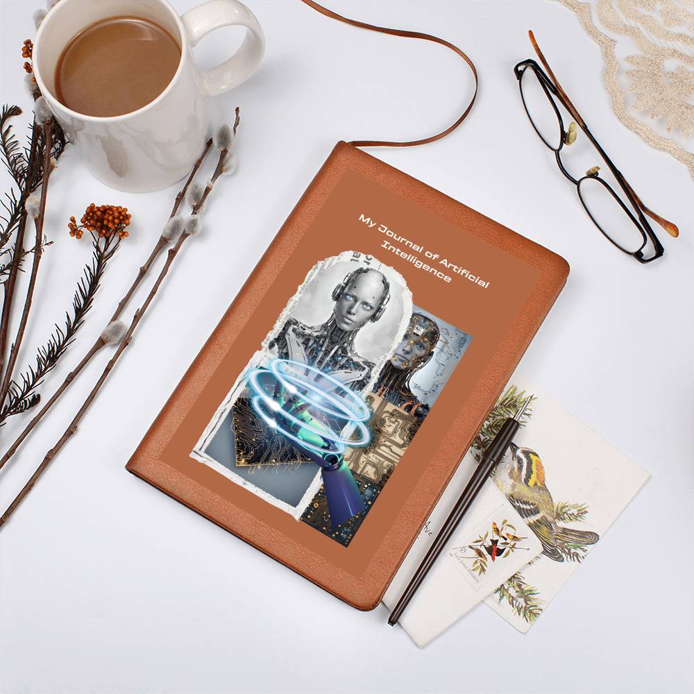 Leather Journal Printed Graphic of My Artificial Intelligence Note Book