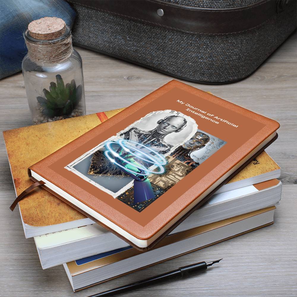 Leather Journal Printed Graphic of My Artificial Intelligence Note Book
