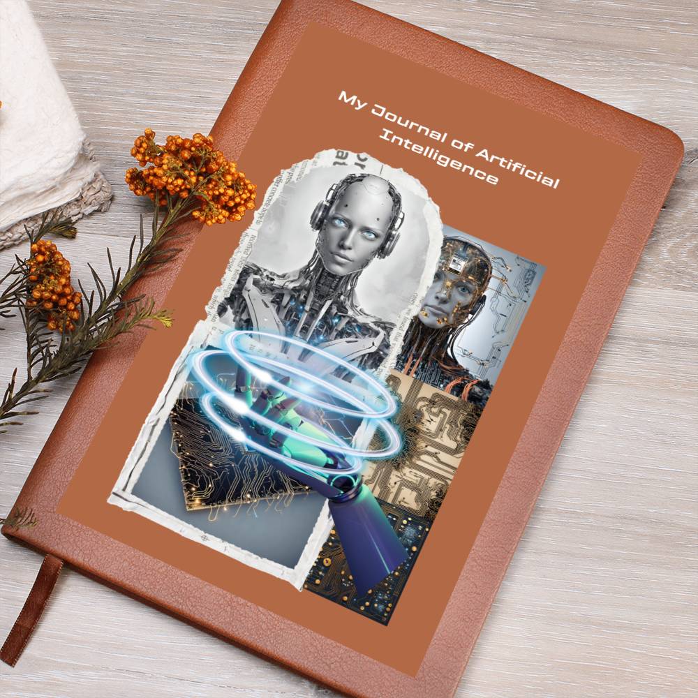 Leather Journal Printed Graphic of My Artificial Intelligence Note Book