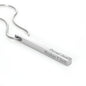 Engraved 4-Sided Vertical Stick Polished Stainless Steel Pendant With Snake Chain Necklace is a timeless way to carry the names, dates, or words that matter most. Each of the four sides is custom engraved.