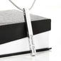 Engraved 4-Sided Vertical Stick Polished Stainless Steel Pendant With Snake Chain Necklace is a timeless way to carry the names, dates, or words that matter most. Each of the four sides is custom engraved.