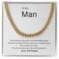 Mans Gold cuban link necklace