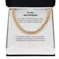 Trendy mens cuban link chain necklace. Available in polished stainless steel or 14K yellow gold makes the perfect gift for the man in your life.