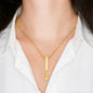 Engraved 4-Sided Stick 18k Gold finish Snake Chain Necklace is a timeless way to carry the names, dates, or words that matter most. Each of the four sides is custom engraved.