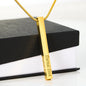 Engraved 4-Sided Stick 18k Gold finish Snake Chain Necklace is a timeless way to carry the names, dates, or words that matter most. Each of the four sides is custom engraved.