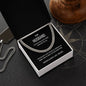 My Husband Cuban Link Chain Necklace Stainless Steel or 14k Gold Finish and heartfelt message card