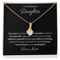 Petite Ribbon Pendant Necklace 14k white gold finish or 18k yellow gold finish over stainless steel with 7mm cubic zirconia