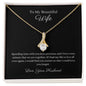 Personalised Gift For Her 14k or 18k gold finish Petite Pendant Necklace With Cubic Zirconia Crystals