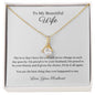 Personalised Gift For Her 14k or 18k gold finish Petite Pendant Necklace With Cubic Zirconia Crystals