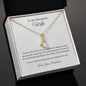 Personalised Gift For Her 14k or 18k gold finish Petite Pendant Necklace With Cubic Zirconia Crystals