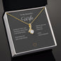 To My Wife Necklace Petite Ribbon Necklace 14k white or 18k yellow gold