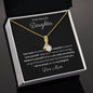Petite Ribbon Pendant Necklace 14k white gold finish or 18k yellow gold finish over stainless steel with 7mm cubic zirconia