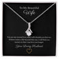 14k white gold finish or 18k yellow gold finish Ribbon pendant necklace