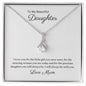 Beautiful Daughter Petite Ribbon Pendant and Necklace