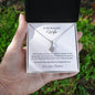 Personalised Gift For Her 14k or 18k gold finish Petite Pendant Necklace With Cubic Zirconia Crystals
