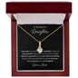 Petite Ribbon Pendant Necklace 14k white gold finish or 18k yellow gold finish over stainless steel with 7mm cubic zirconia