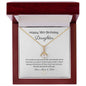 Happy 18th Birthday Daughter 14k or 18K Gold Petite Pendant Necklace