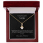 Personalised Gift For Her 14k or 18k gold finish Petite Pendant Necklace With Cubic Zirconia Crystals