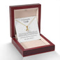 Personalised Gift For Her 14k or 18k gold finish Petite Pendant Necklace With Cubic Zirconia Crystals