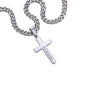 Personalised Son Stainless Steel Cross Necklace On Cuban Chain