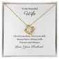 Beautiful Wife Love Knot Pendant Embellished With Cubic Zirconia Crystals