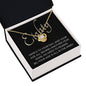 80th Birthday, Beautiful Love Knot 14k or 18k finish Necklace. Features a beautiful pendant embellished with premium cubic zirconia crystals and heartfelt message card