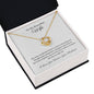 Beautiful Wife Love Knot 14k or 18k gold finish Pendant Embellished With Cubic Zirconia Crystals