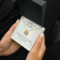 Happy 21st Birthday Daughter Message with Forever Love Heart Pendant Necklace 14k or 18k Gold