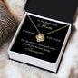 To My Boyfriends Mum Beautiful Love Knot 14k or 18k finish Necklace. Features a beautiful pendant embellished with premium cubic zirconia crystals and heartfelt message card.