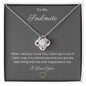 To My Soulmate Love Knot Pendant Necklace