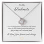 To My Soulmate pendant necklace 14k white gold over stainless steel or 18k yellow gold over stainless steel