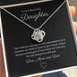 14k or 18k Daughter Love Knot Pendant Necklace