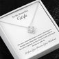 Beautiful Wife Love Knot 14k or 18k gold finish Pendant Embellished With Cubic Zirconia Crystals