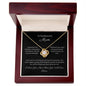 To My Mum, Beautiful Love Knot 14k or 18k finish Necklace. Features a beautiful pendant embellished with premium cubic zirconia crystals and heartfelt message card